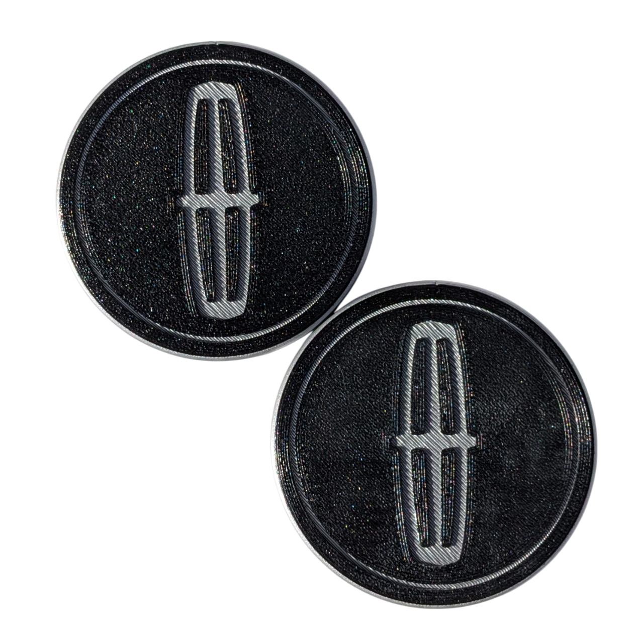 3D Printed Aviator Cup Holder Insert, 2020+ Aviator Models, 2-Piece Set, Black and Silver