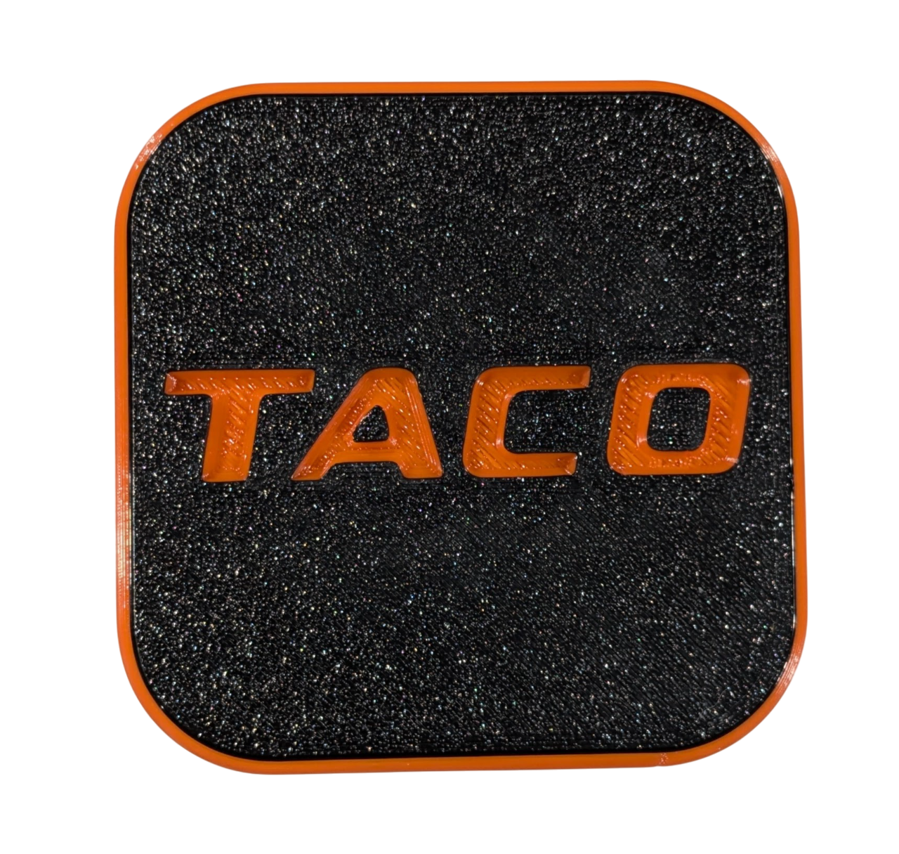 TACO Hitch Cover Custom Made for Your Truck or SUV 2in Receiver - ORANGE