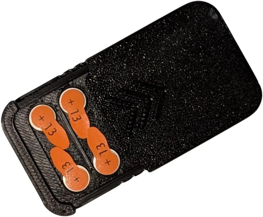 Size 13 Hearing Aid Pocket Size Battery Case - Black (4)