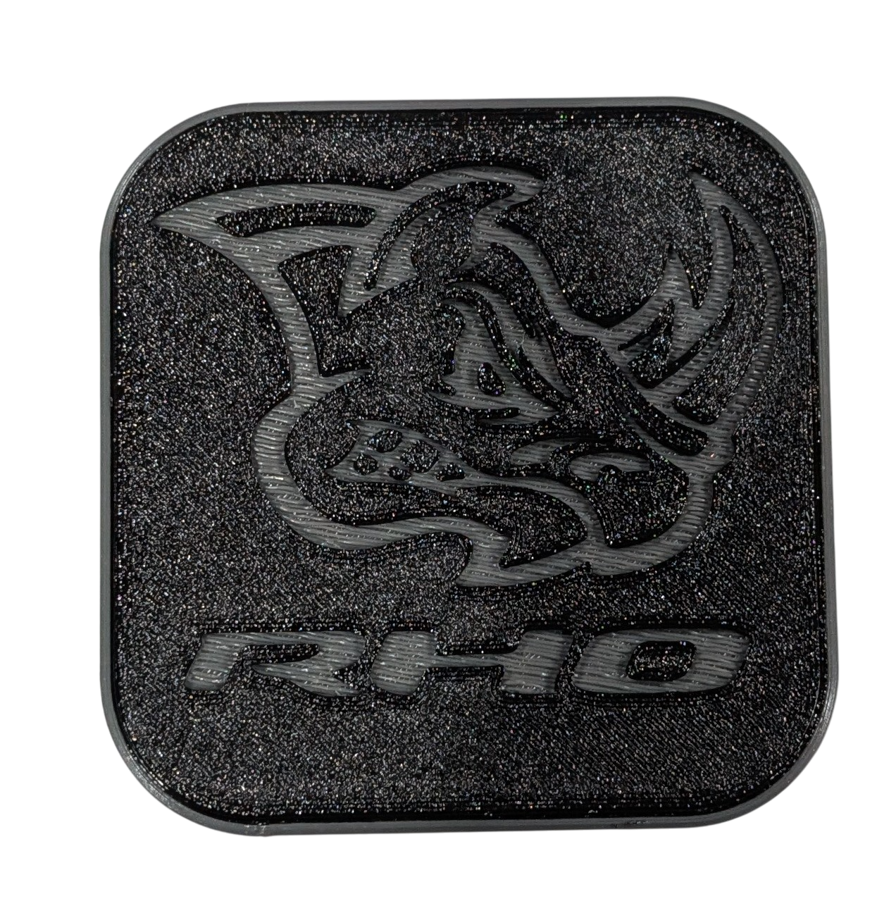 RHO Hitch Cover Custom Made for Your Truck 2in Receiver - DARK GRAY