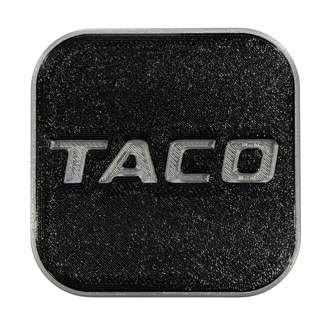 TACO Hitch Cover Custom Made for Your Truck or SUV 2in Receiver - SILVER