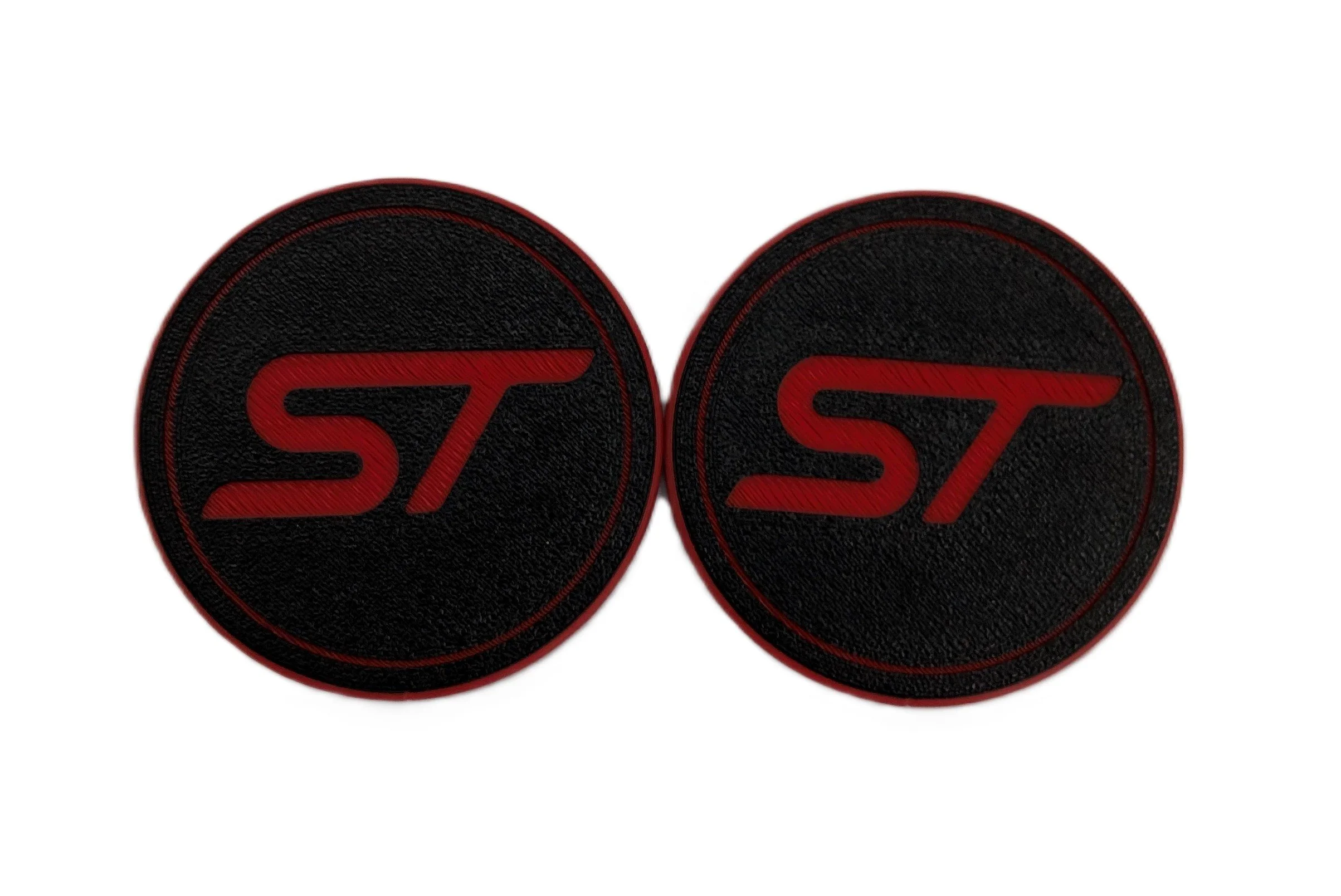 3D Printed ST Cup Holder Insert, 2020+ Explorer Models, 2-Piece Set, Black and Red