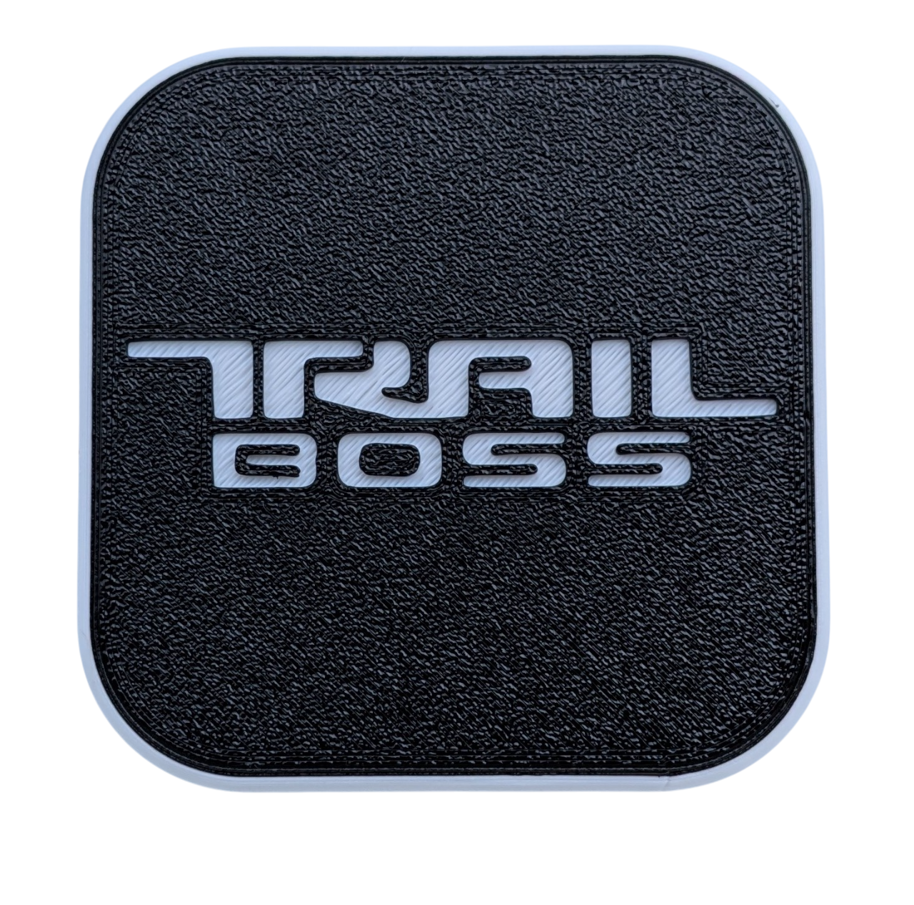 Trail Boss Hitch Cover Custom Made for Your Truck or SUV 2in Receiver - WHITE