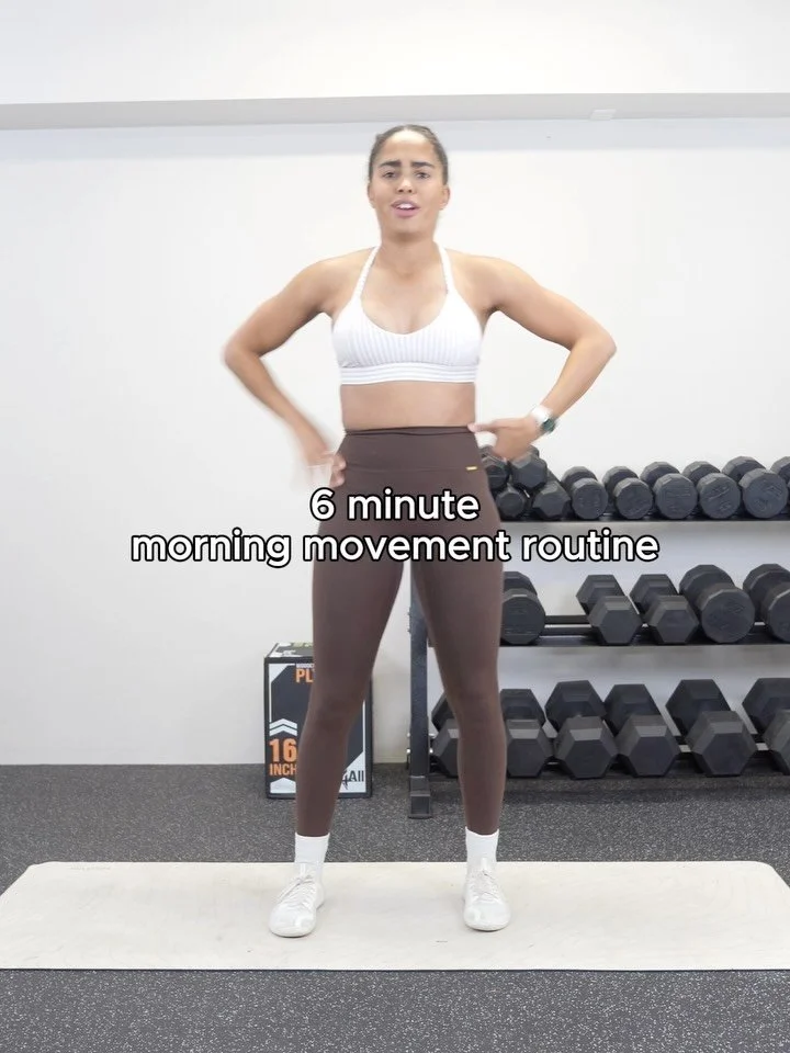 SAVE this 6 minute mobility routine to use as a full body warm up before your workout OR as a simple morning routine before the chaos of the day starts.

Do each exercise for a 1 minute (30 seconds per side where applicable)

✨World&rsquo;s Greatest 