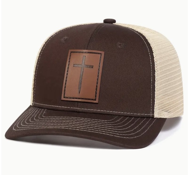 Brown Trucker Cross Hat