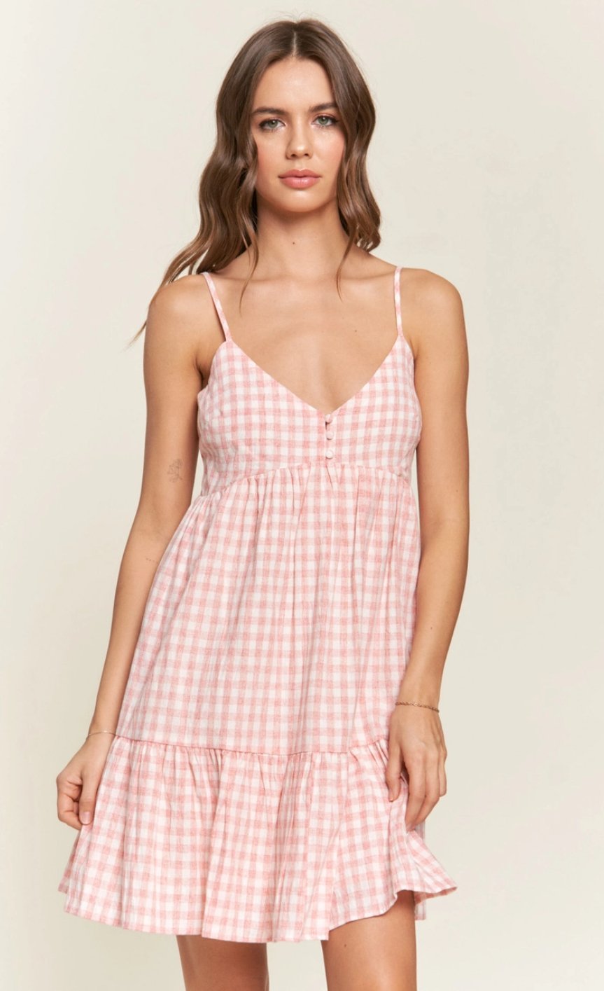 Coral Baby Doll Dress