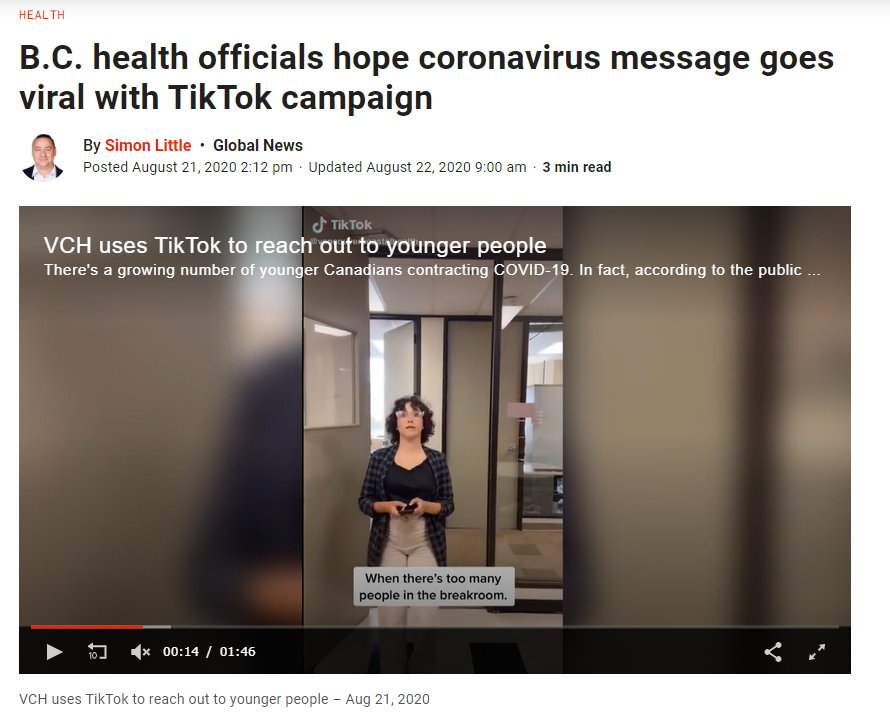 Vancouver Coastal Health Social Media