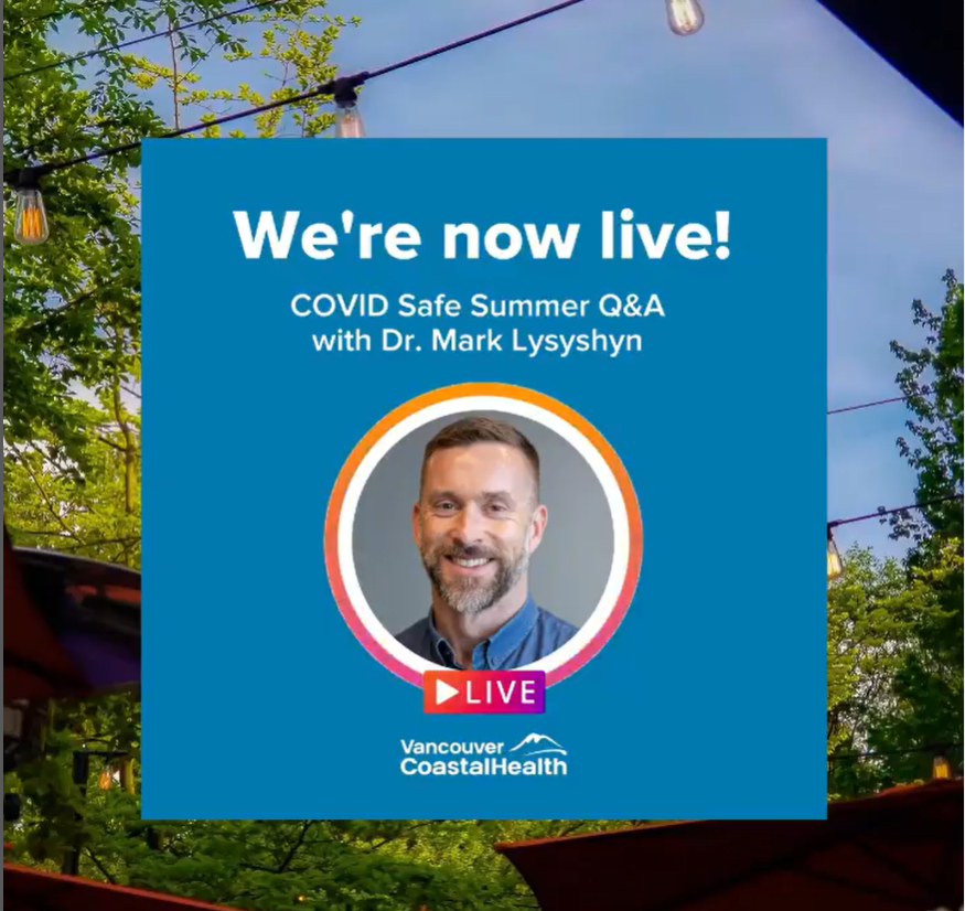 Behind the scenes hosting live Q&A sessions across Instagram and Facebook with Medical Health Officers. 