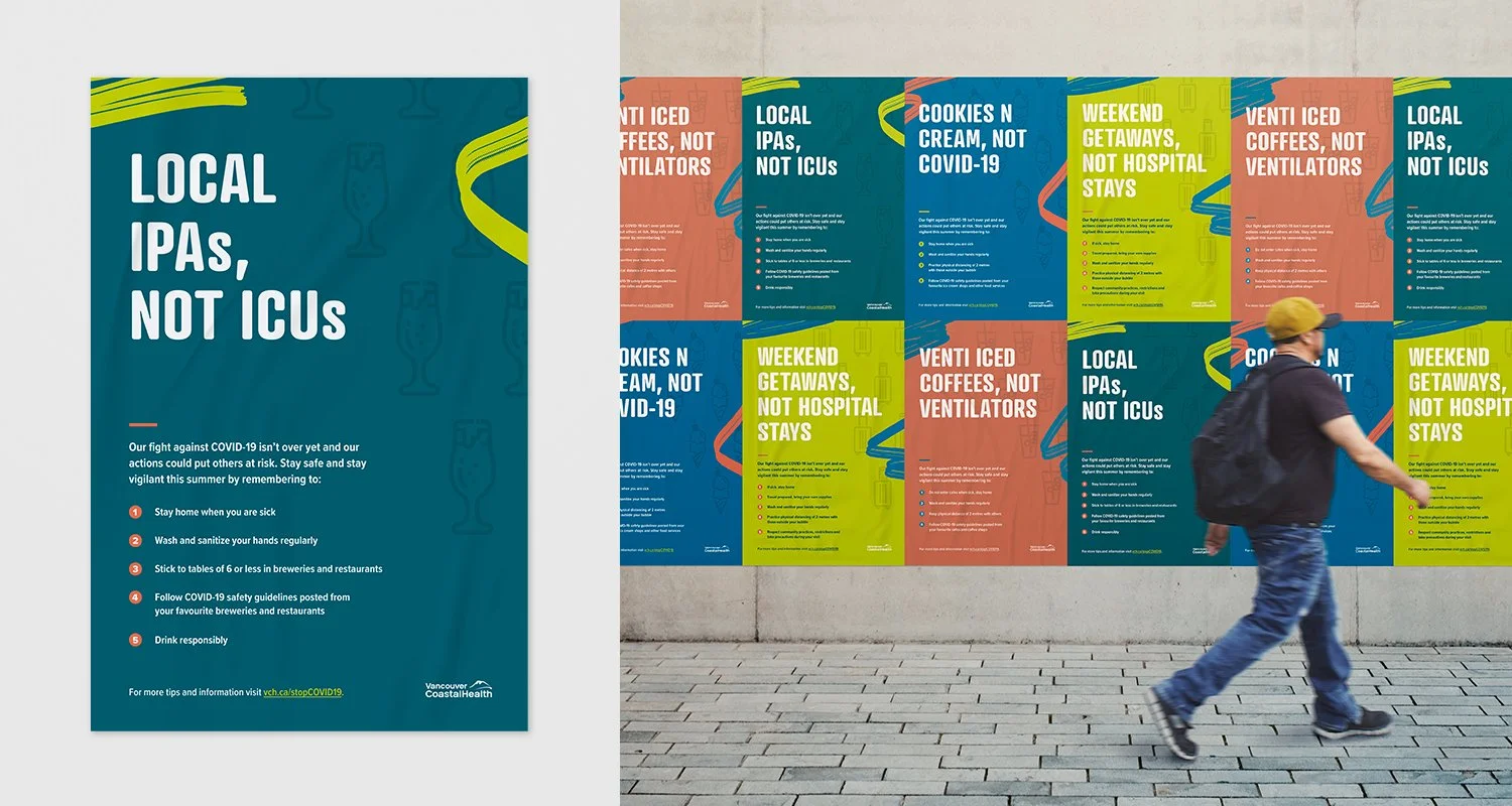 Led the creative development of a summer wildposting campaign designed to promote awareness and adoption of public health guidelines.