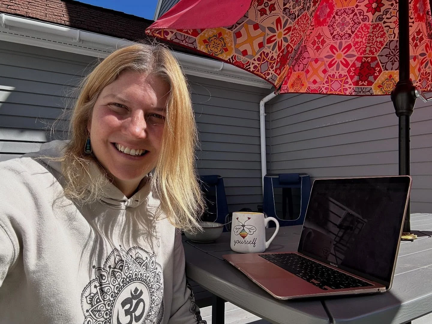 No dream is too big. I used to think so, but that version of me is long gone now. 

My first virtual coaching session from my new outdoor office in the books. I love that I get to expand into this home, space, and full, beautiful life @tom_forsty and