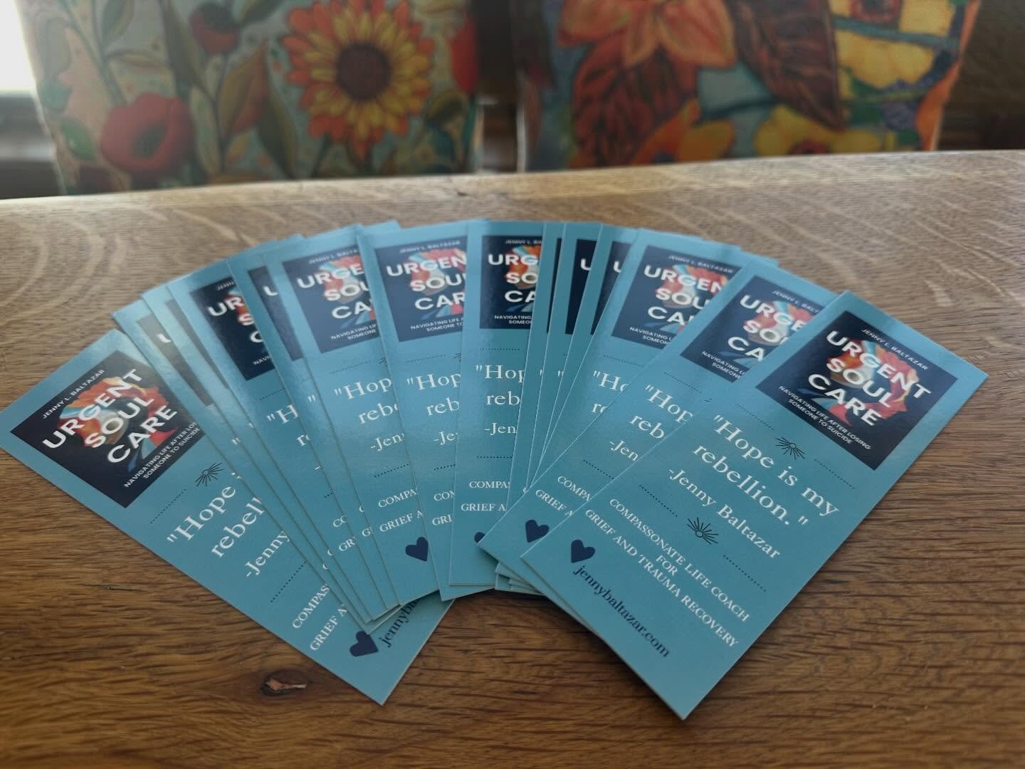 Bookmarks are here! Thank you to my daughter Bella for designing so beautifully to pair with my book!