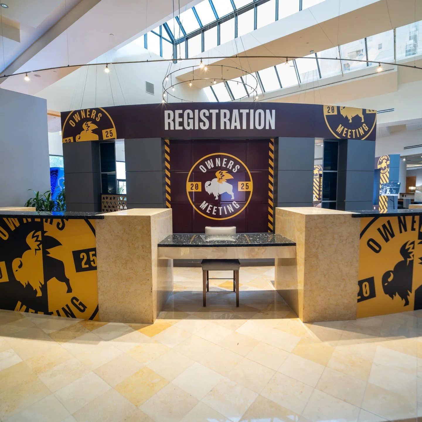 Crafting spaces that speak the brand. Our latest environmental branding design project transforms space into an experience that connects attendees at every touchpoint.