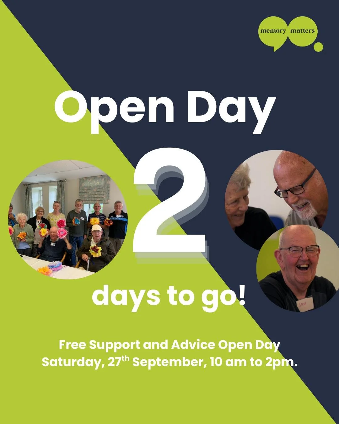 The day is almost here! Our Support and Advice Open Day is happening this Saturday, from 10am to 2pm. Drop in anytime to meet our team, get your questions answered, and find out about the amazing resources available locally. Plus, all attendees get a