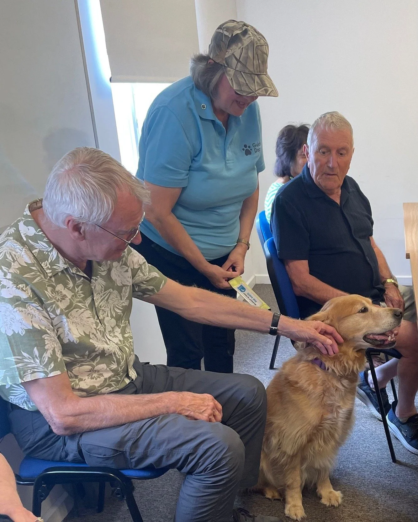 We had some very special visitors at our Cognitive Stimulation Therapy plus group in September.

@guidedogsuk came along to give us a wonderful talk all about the incredible work they do, and we got to hear first-hand how Tilly, a gorgeous guide dog,