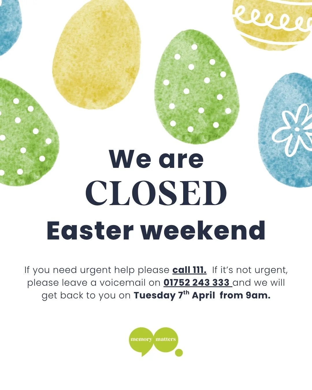 Easter Opening Times 🐥💚

We are CLOSED from Good Friday to Easter Monday! 

Except @soulsingerscic Session is still running Good Friday 11:30am -12:30pm.

Have a great easter weekend, whatever your plans may be 🥰

Find Moments Cafe's Opening times