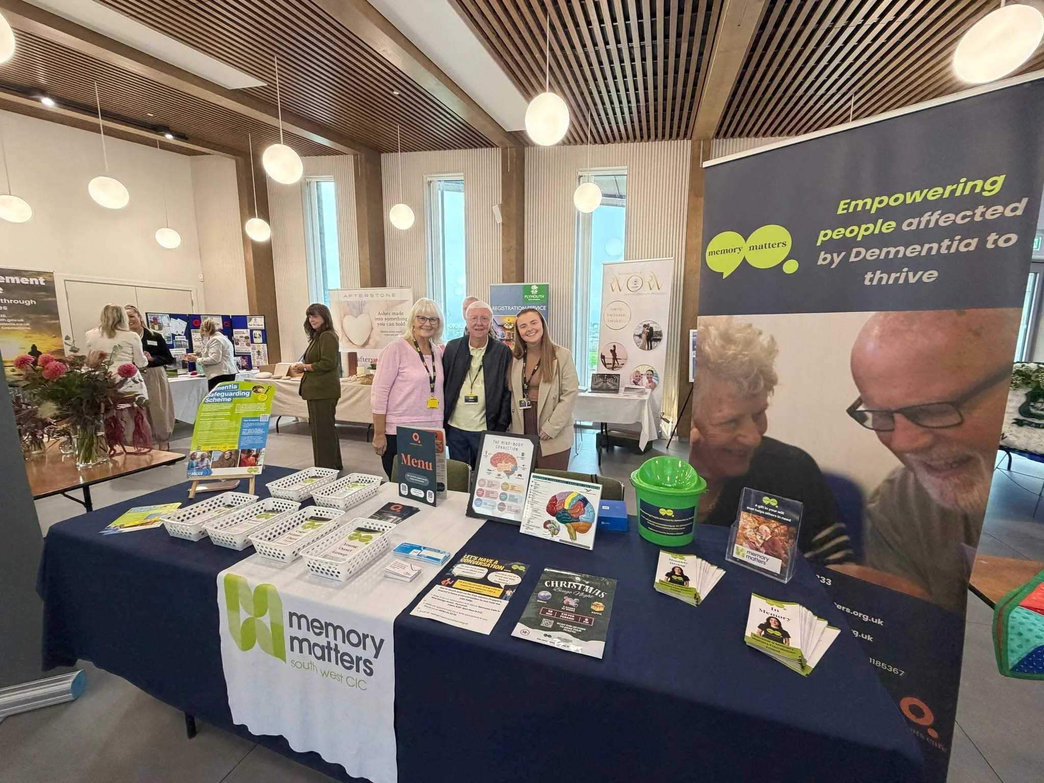 We would like to say a big thank you to Plymouth Crematoria for hosting such a lovely Open Day and inviting Memory Matters along to be part of it.🫶🏻

It was a really successful and enjoyable day, giving us a wonderful opportunity to meet people fro