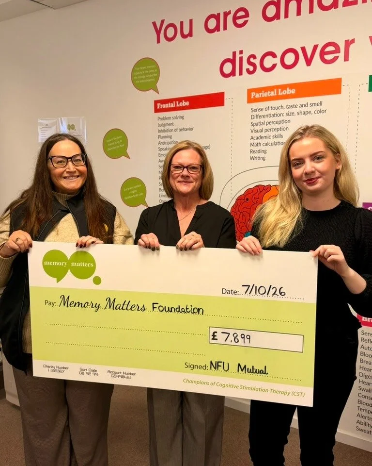 💚 A huge thank you to NFU Mutual for supporting Memory Matters Foundation! 💚

We are absolutely delighted to receive a generous donation of &pound;7,899 from NFU Mutual to support our work in Plymouth! 🎉

After hearing about the work we do to supp