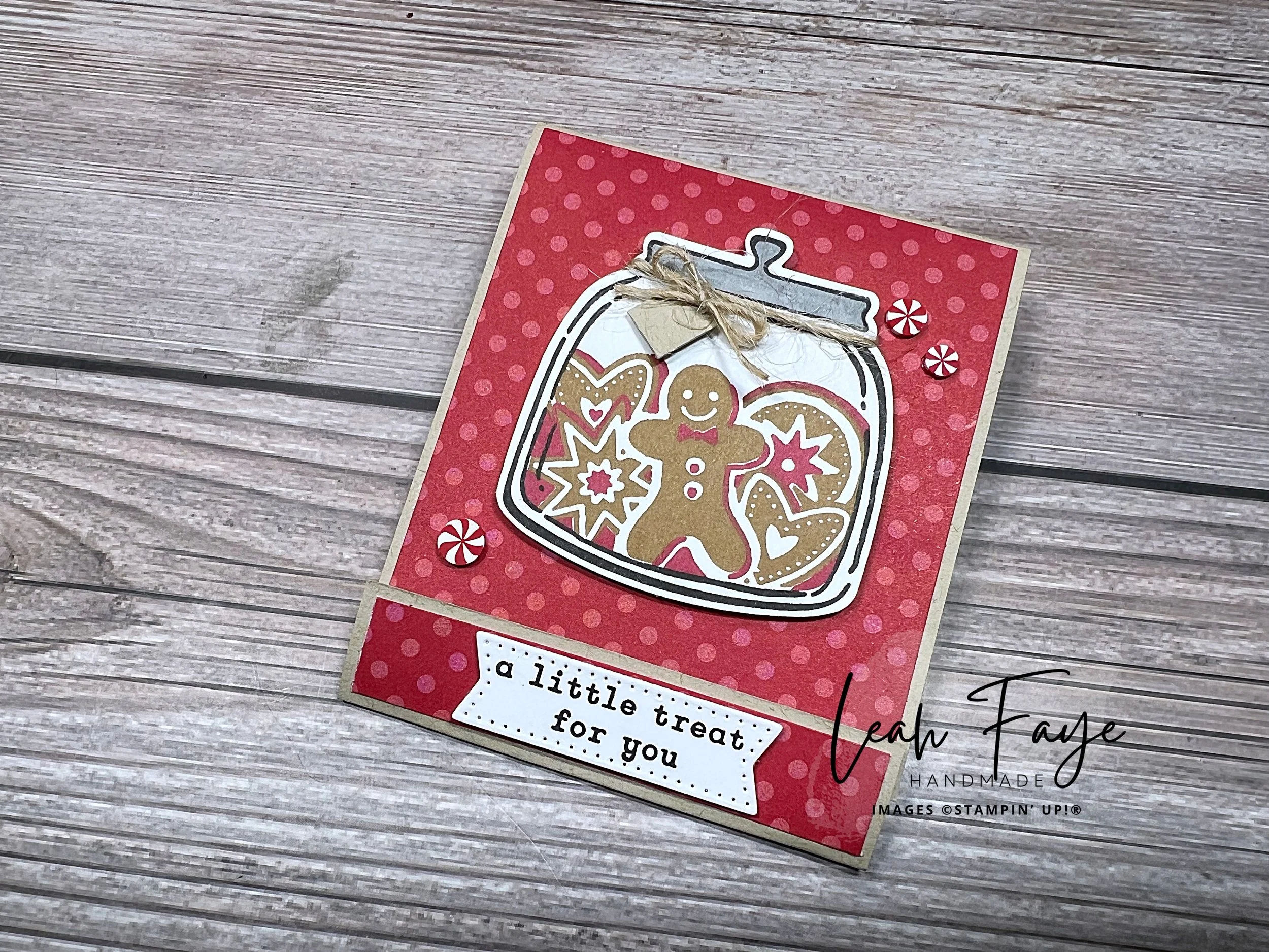 Jar of Joy Gingerbread Matchbook Treat Holder