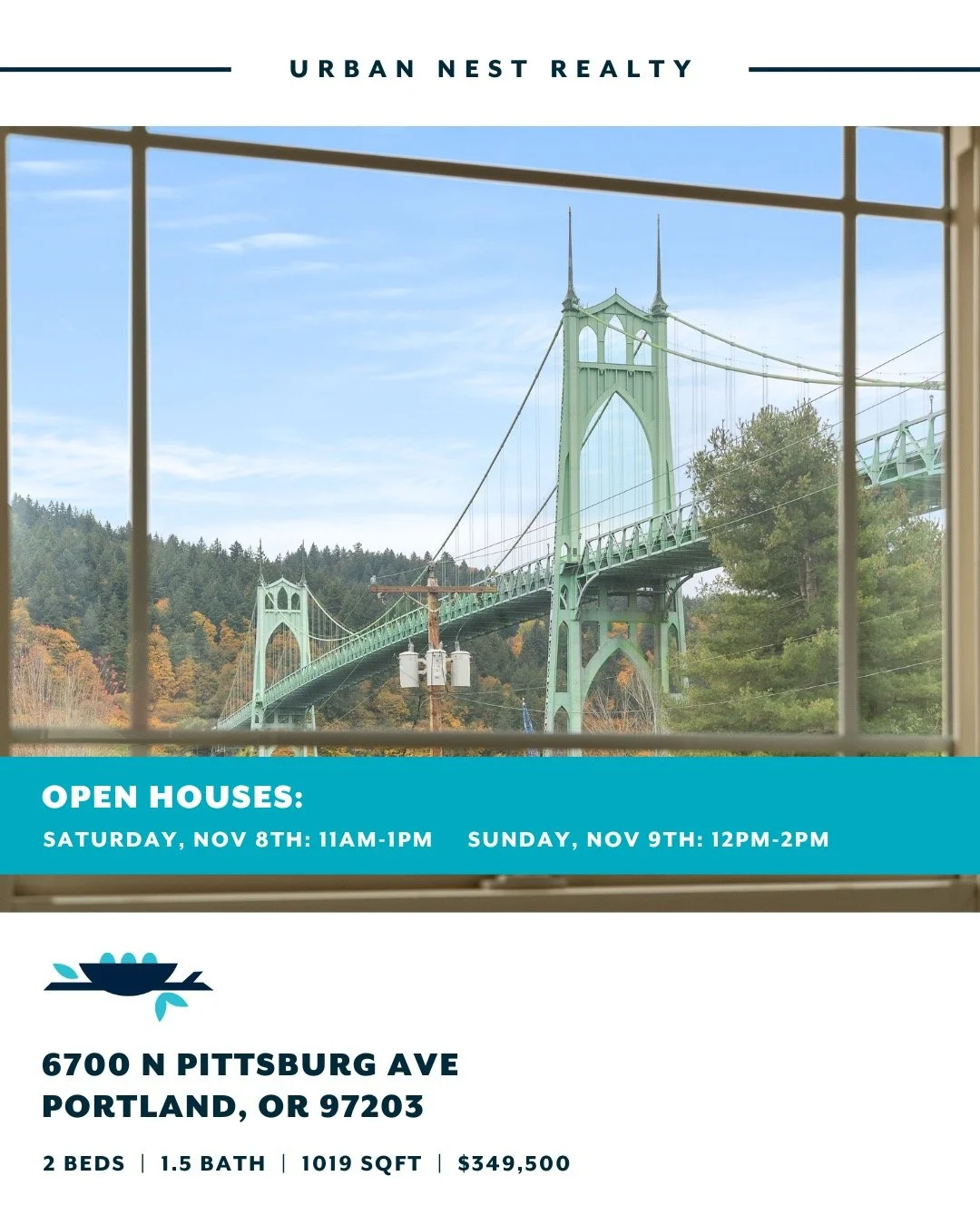 Looks like we&rsquo;re finally getting a break from the rain! ☀️ Take advantage of the dry weekend and stop by one (or a few!) of our open houses in Portland, Beaverton, and Vancouver! 

🏡 Saturday, Nov 8th &amp; Sunday, Nov 9th: 

6700 N Pittsburg 