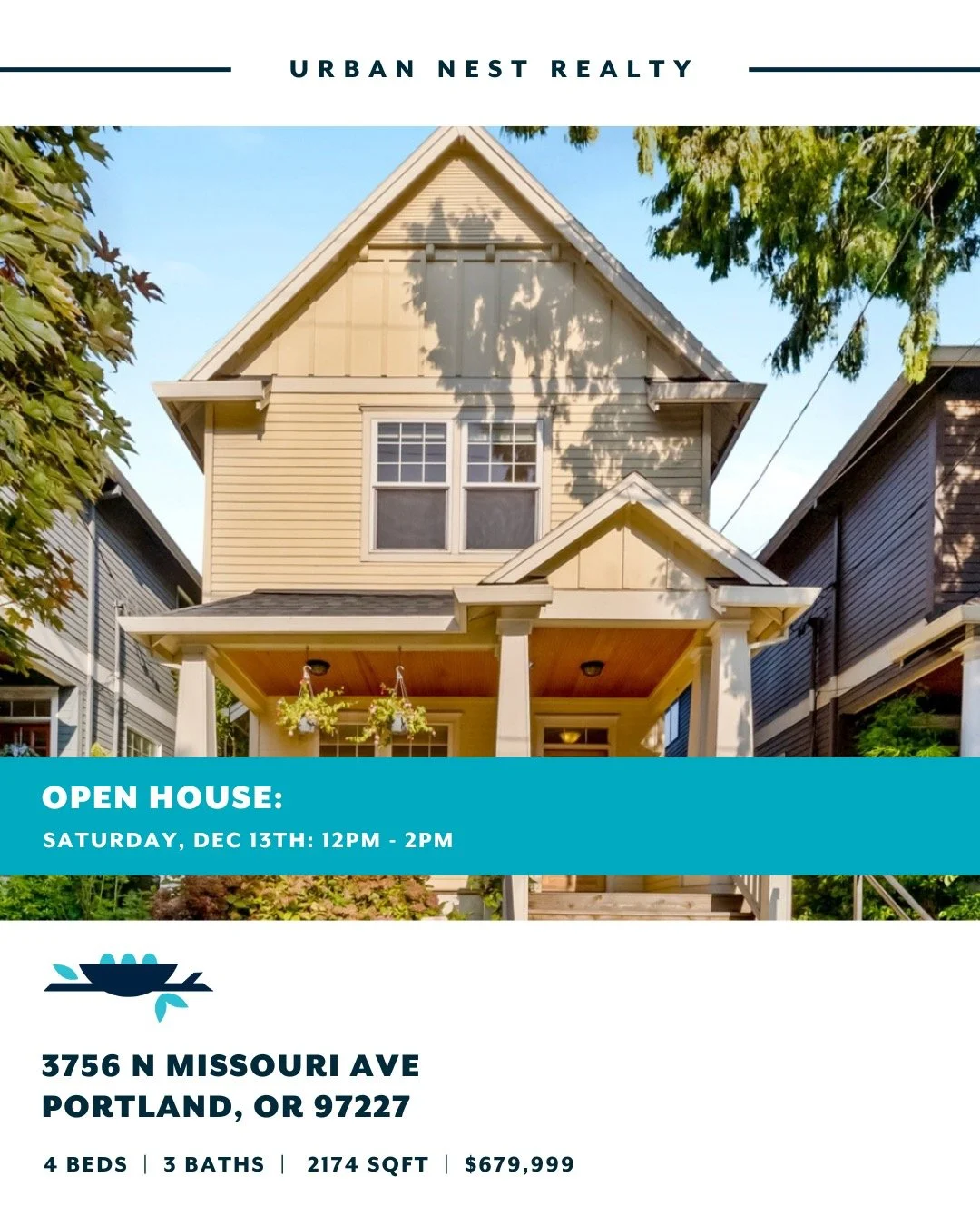 ❄️ Looking for the perfect home for the holidays? Check out this week&rsquo;s open houses in Portland and Vancouver! 

🏡 Saturday, December 13th

2355 SW Cedar St. Unit 9, Portland 

12pm - 1pm 

3756 N Missouri Ave, Portland 

12pm - 2pm 

🏡 Sunda