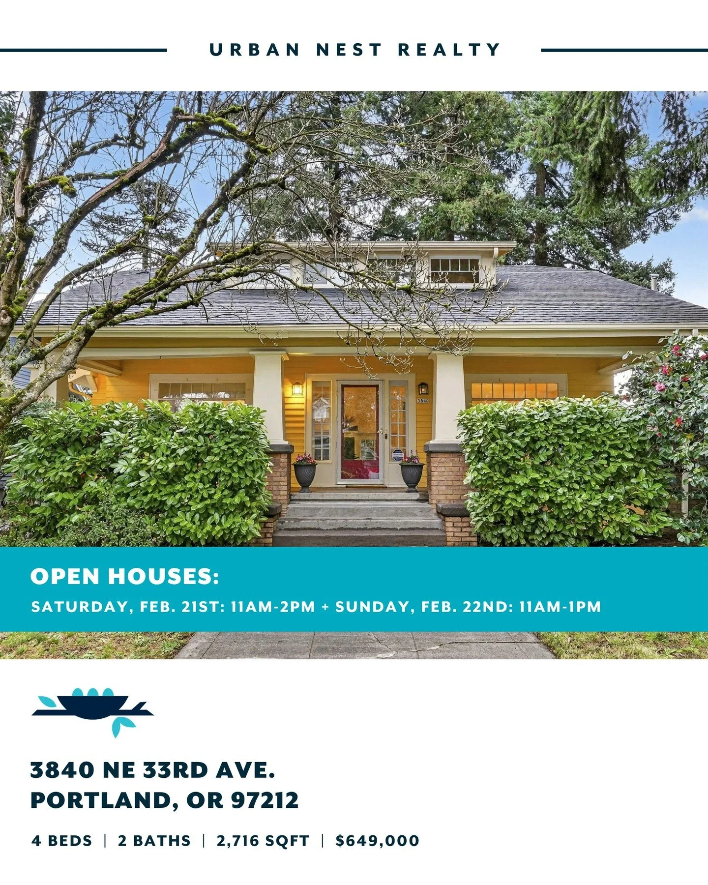 Don&rsquo;t let the rainy forecast fool you &mdash; the Portland market is still bringing the heat. ☔🏡 We&rsquo;ve got a full lineup of incredible open houses this weekend, and they&rsquo;re absolutely worth grabbing your rain jacket for.

🏡 Saturd