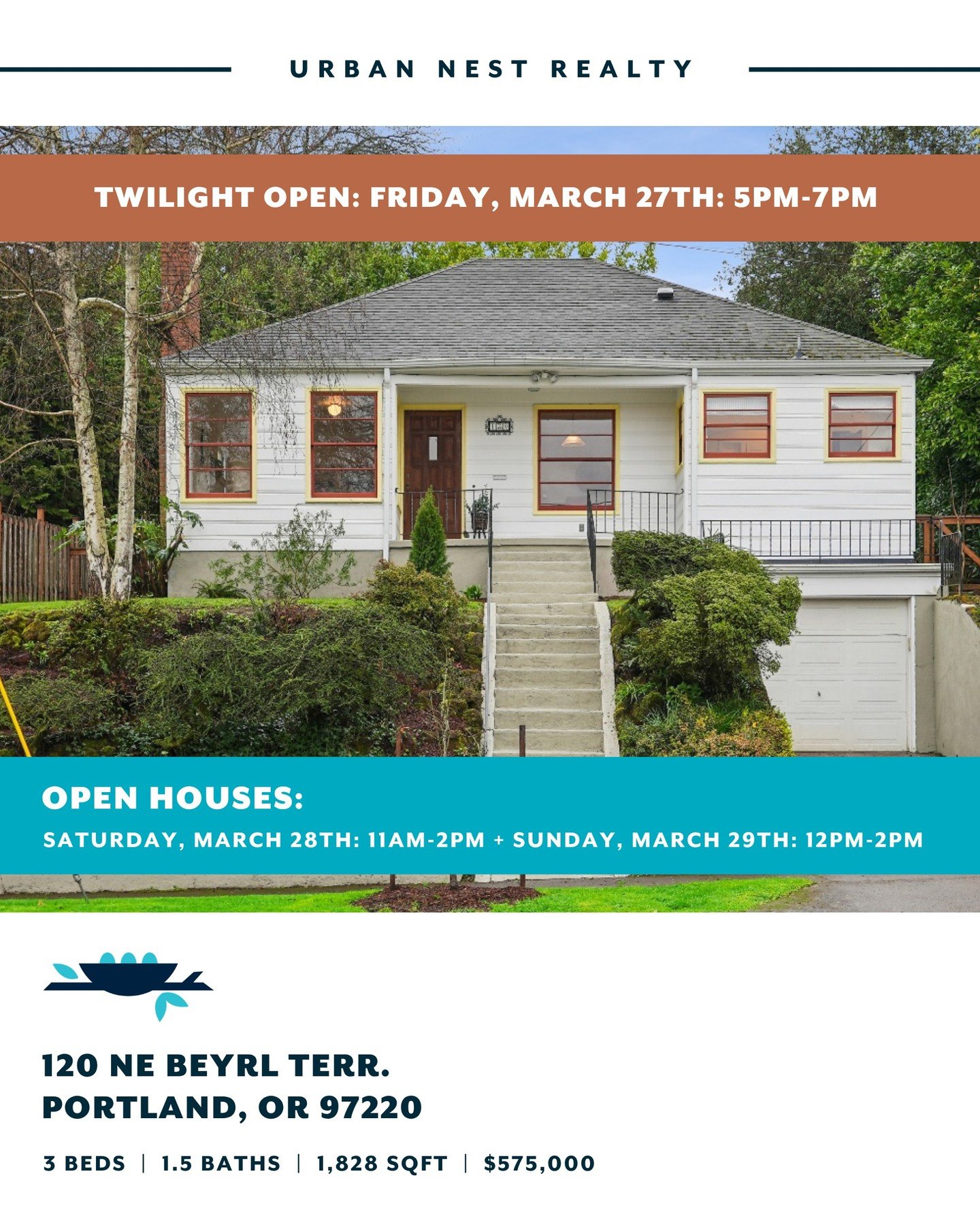 Sunshine and open houses might be our favorite combination. ☀️🏡

This weekend is packed with some amazing homes! From Portland to Beaverton, Hillsboro to Vancouver. Get out, enjoy the weather, and come say hi at one of these opens!

✨ Twilight Opens