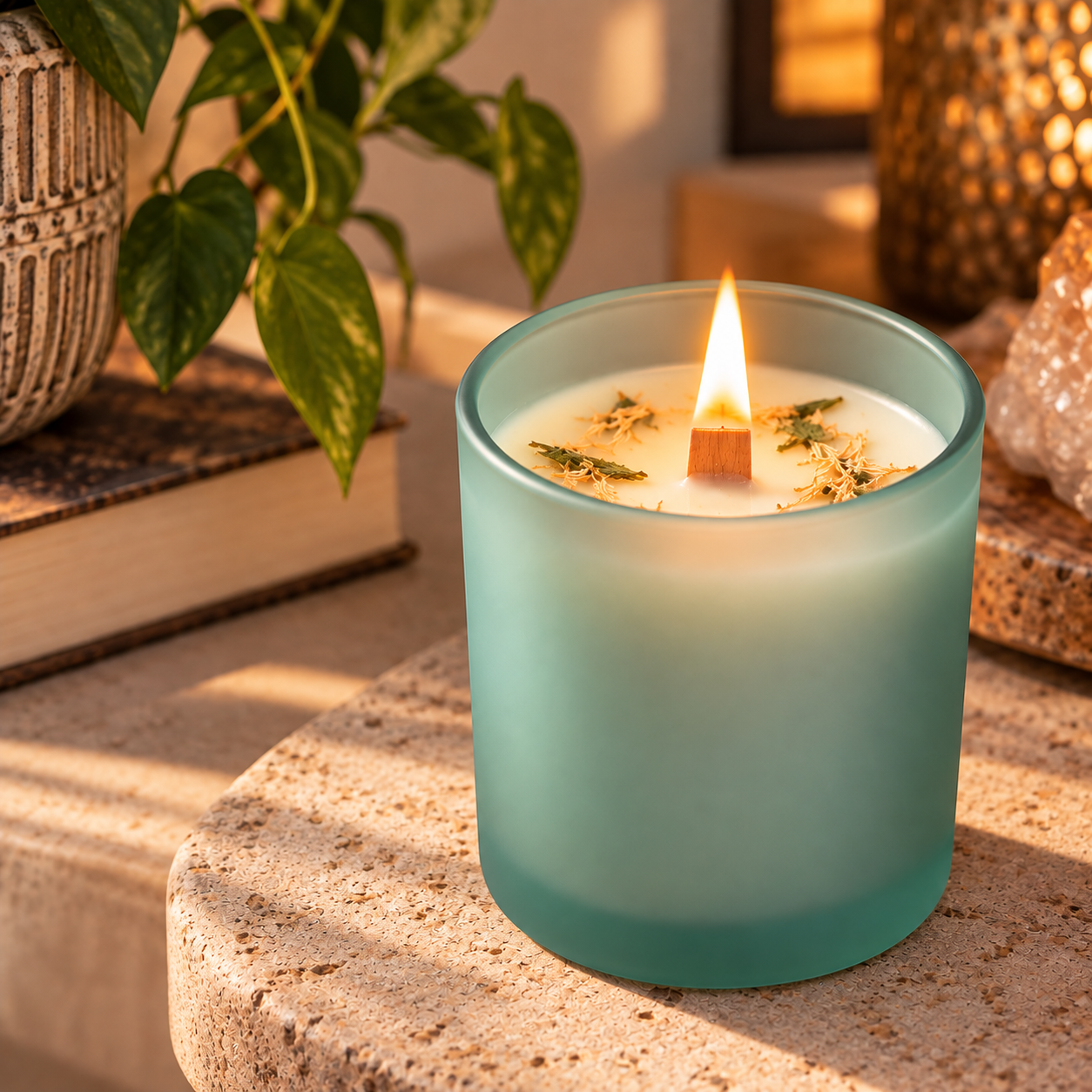 Sweetgrass Burning Candle.png