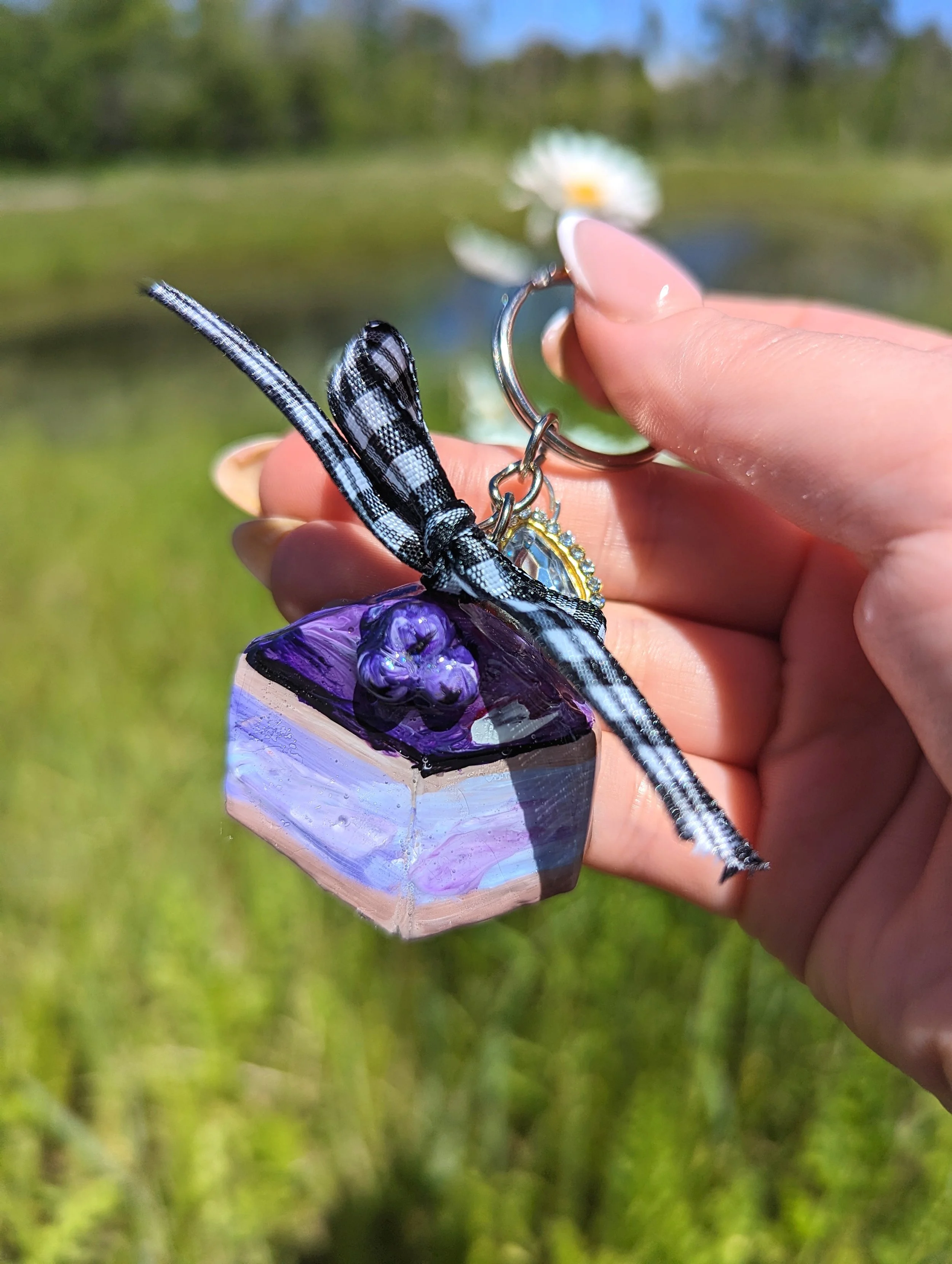 Blueberry Cheesecake Keychain