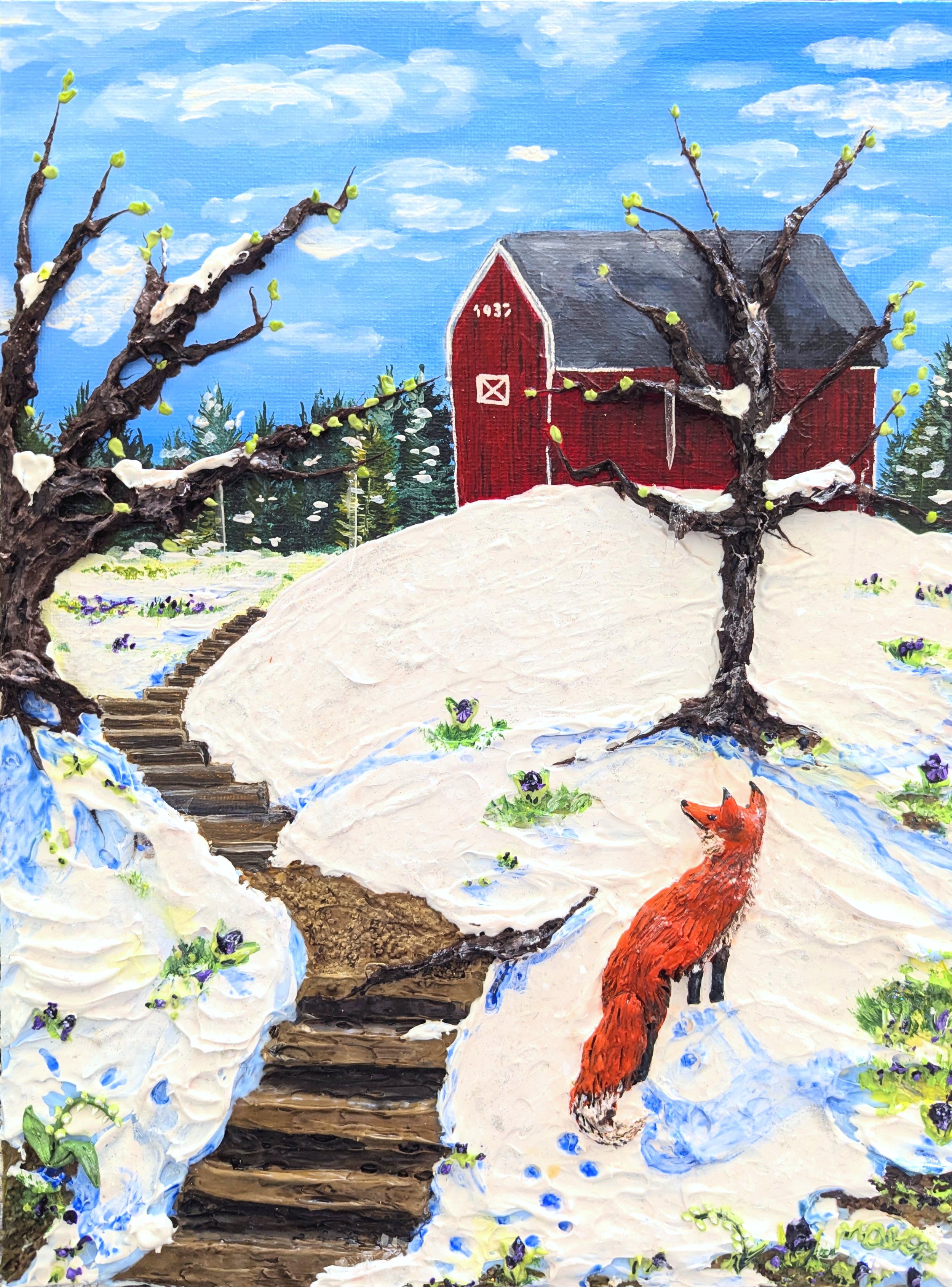 The first day of spring and chicken's thief