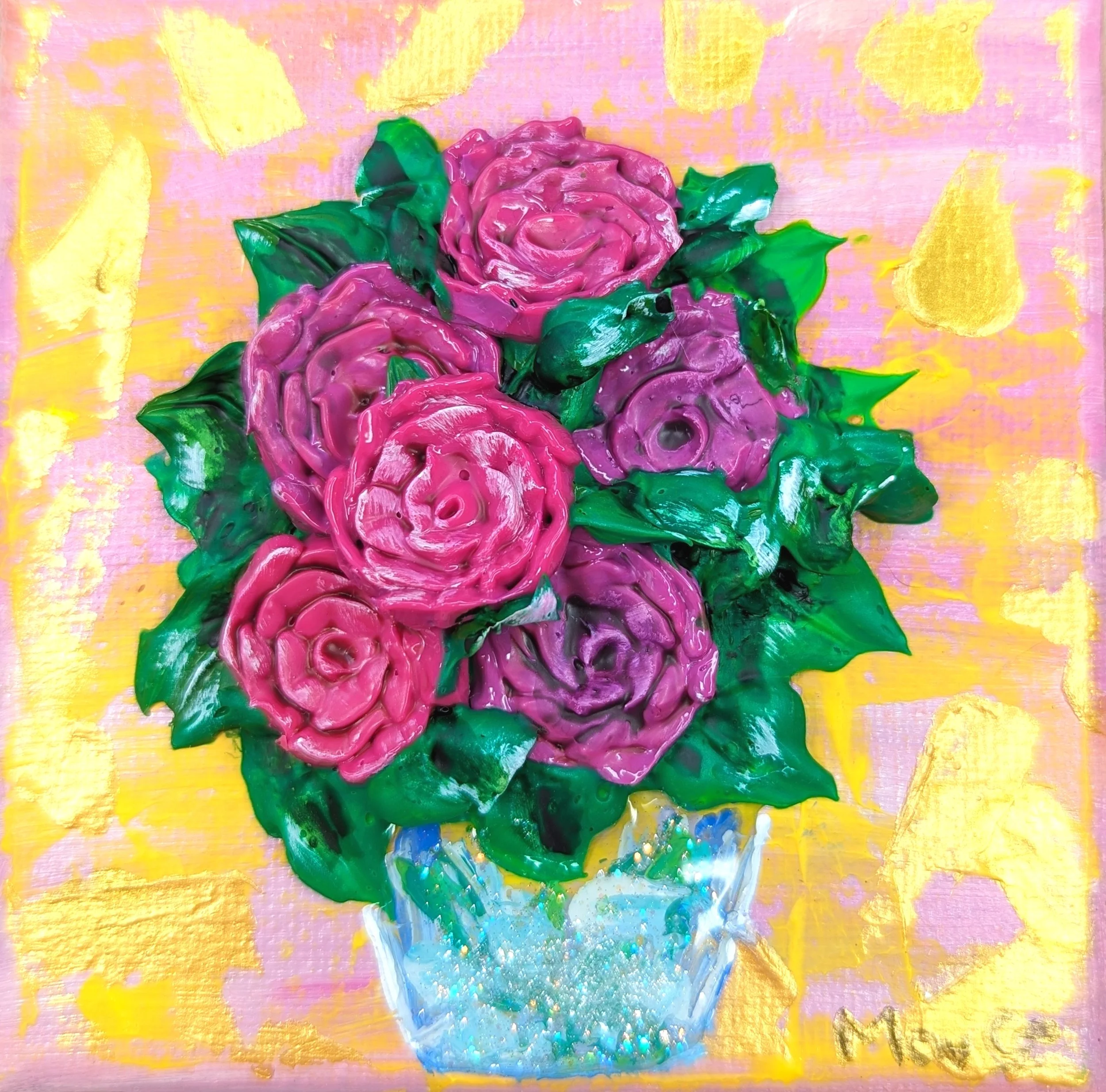 151.	Floral bouquet on canvas: Peony Passion