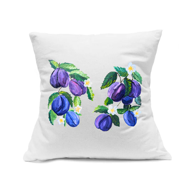 Cotton Pillow: Plum
