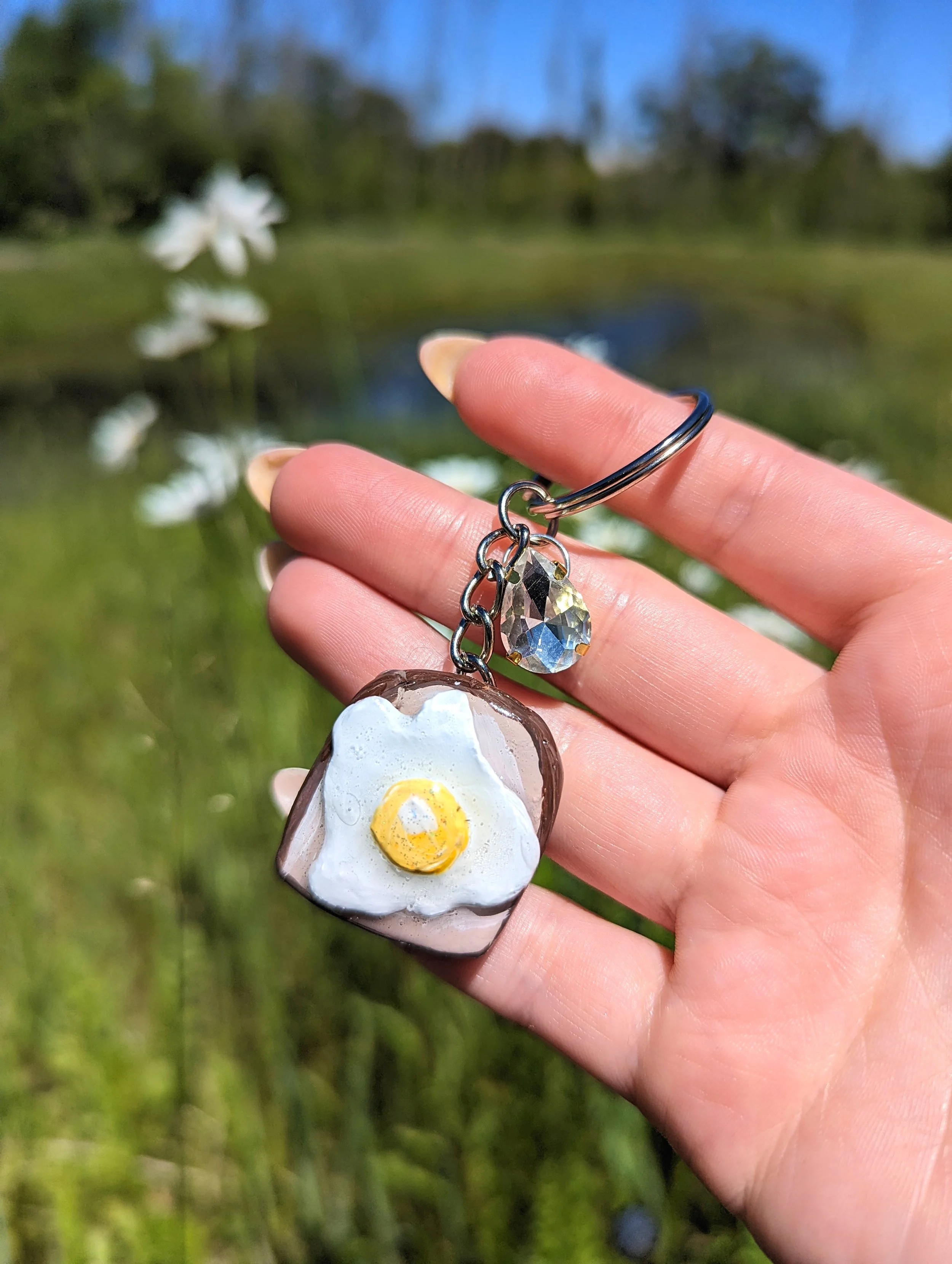 Toast with Egg Keychain
