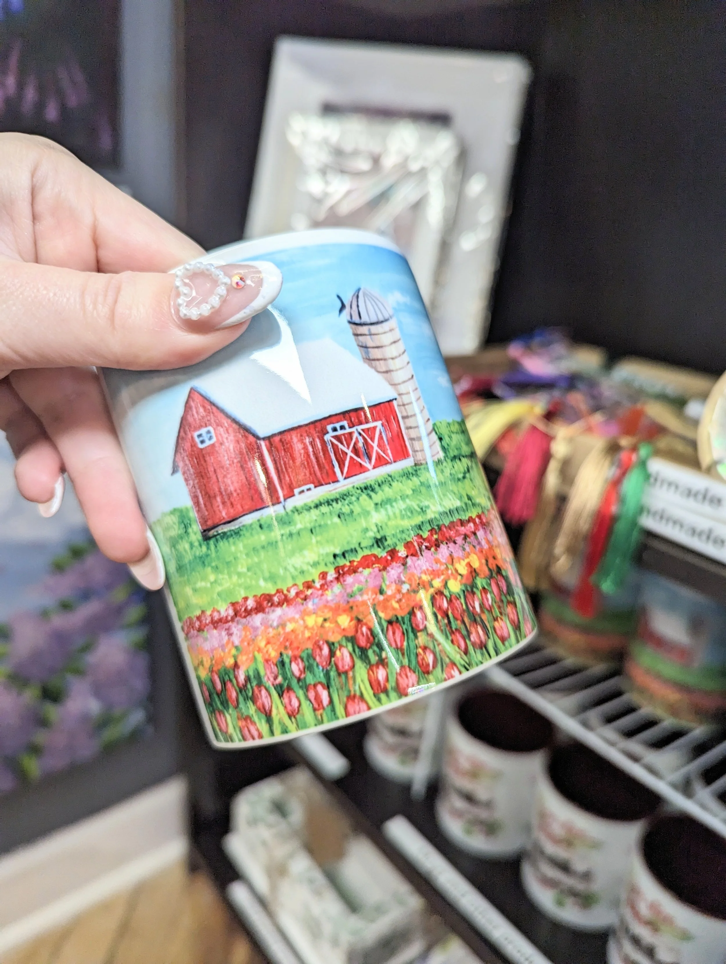 Photo of artist's products.