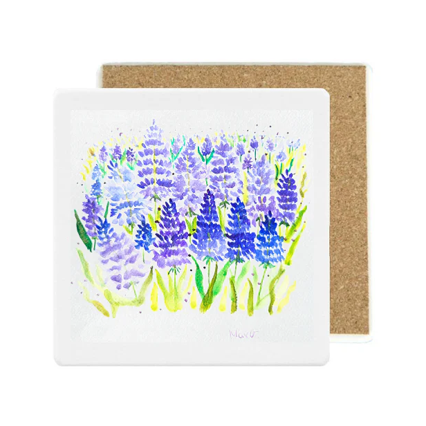 Square Ceramic Stone Coaster: Lupin