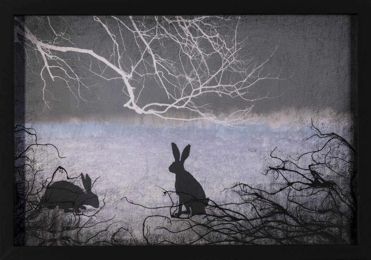 Hares in Brambles - Dusk Series.jpg