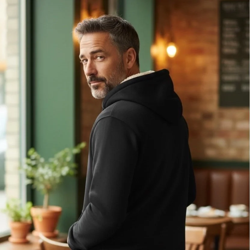 Hoodie zippé à capuche Teddy Fox – Doublure Sherpa écru