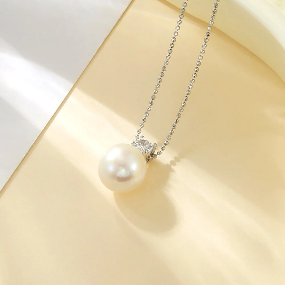 Eco-Luxe Pearl & CZ Pendant