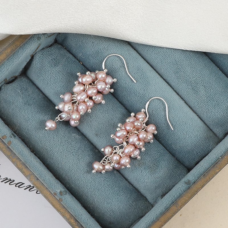 Recycled Sterling Silver Freshwater Pearl Drop Earrings