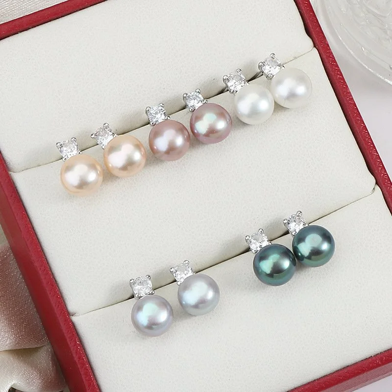 Eco-Elegance Freshwater Pearl Earrings