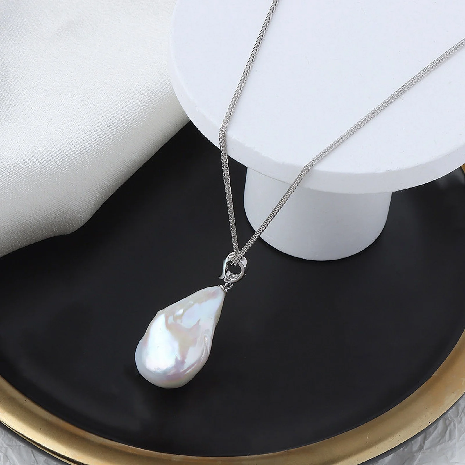 Eco-Elegance Baroque Pearl Necklace