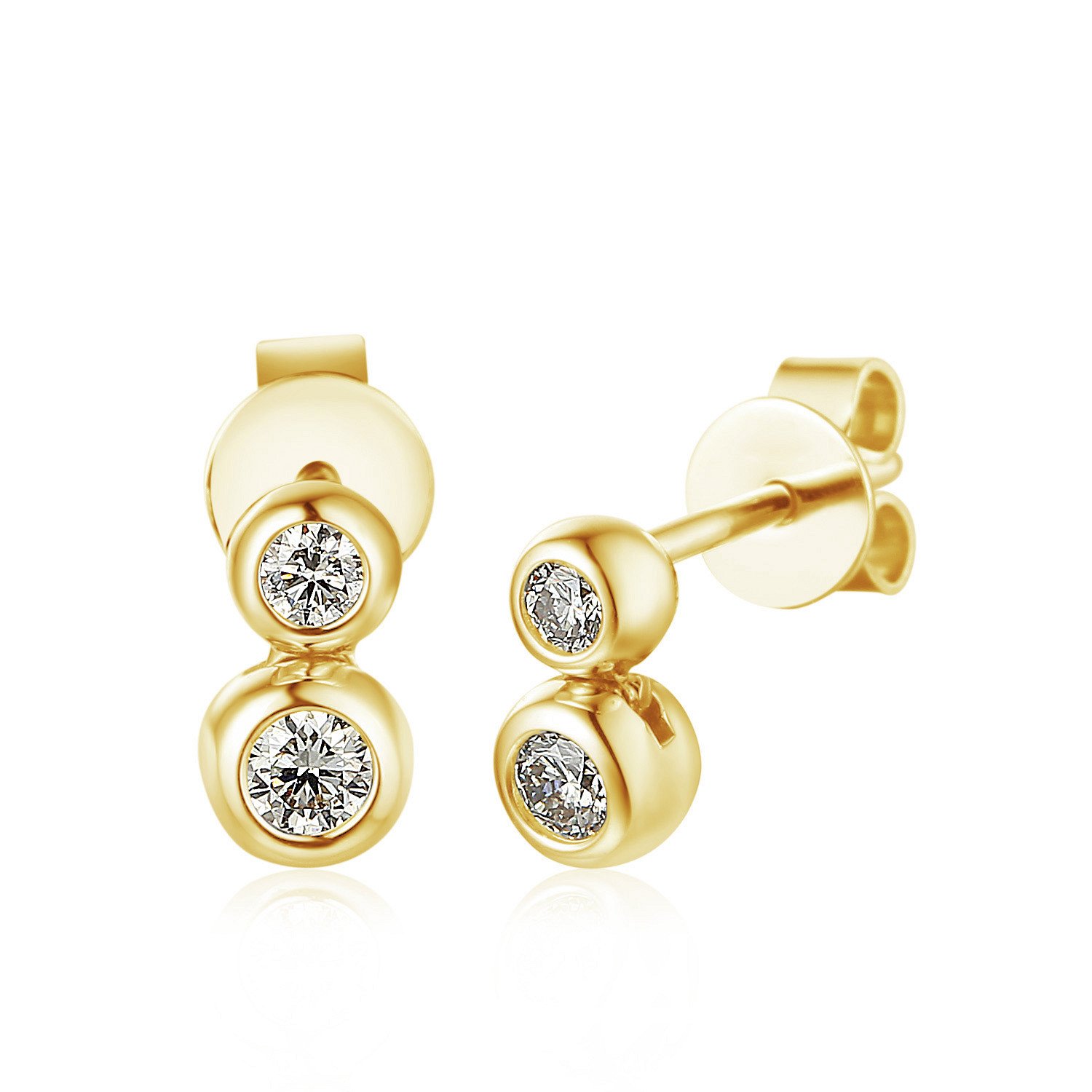 rub over setting 18ct yg ear stud.jpg