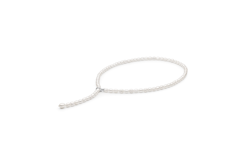 Lustrous Freshwater Pearl Y-Chain Necklace