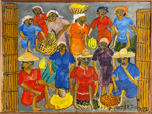 Pierre Joseph Valcin - Market Women - 40 x 50 cm