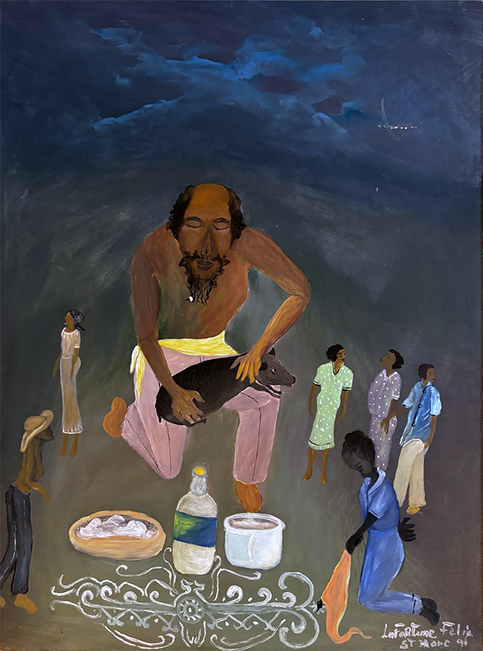 Lafortune Felix - The Sacrifice - 1990 - oil on masonite - 80 x 57 cm