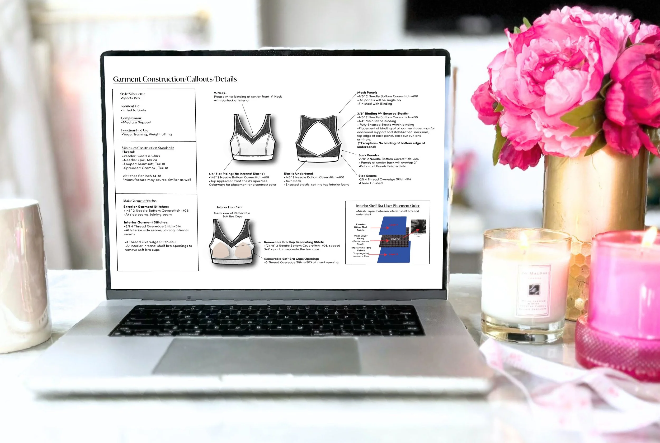 Activewear Designs And Tech Packs