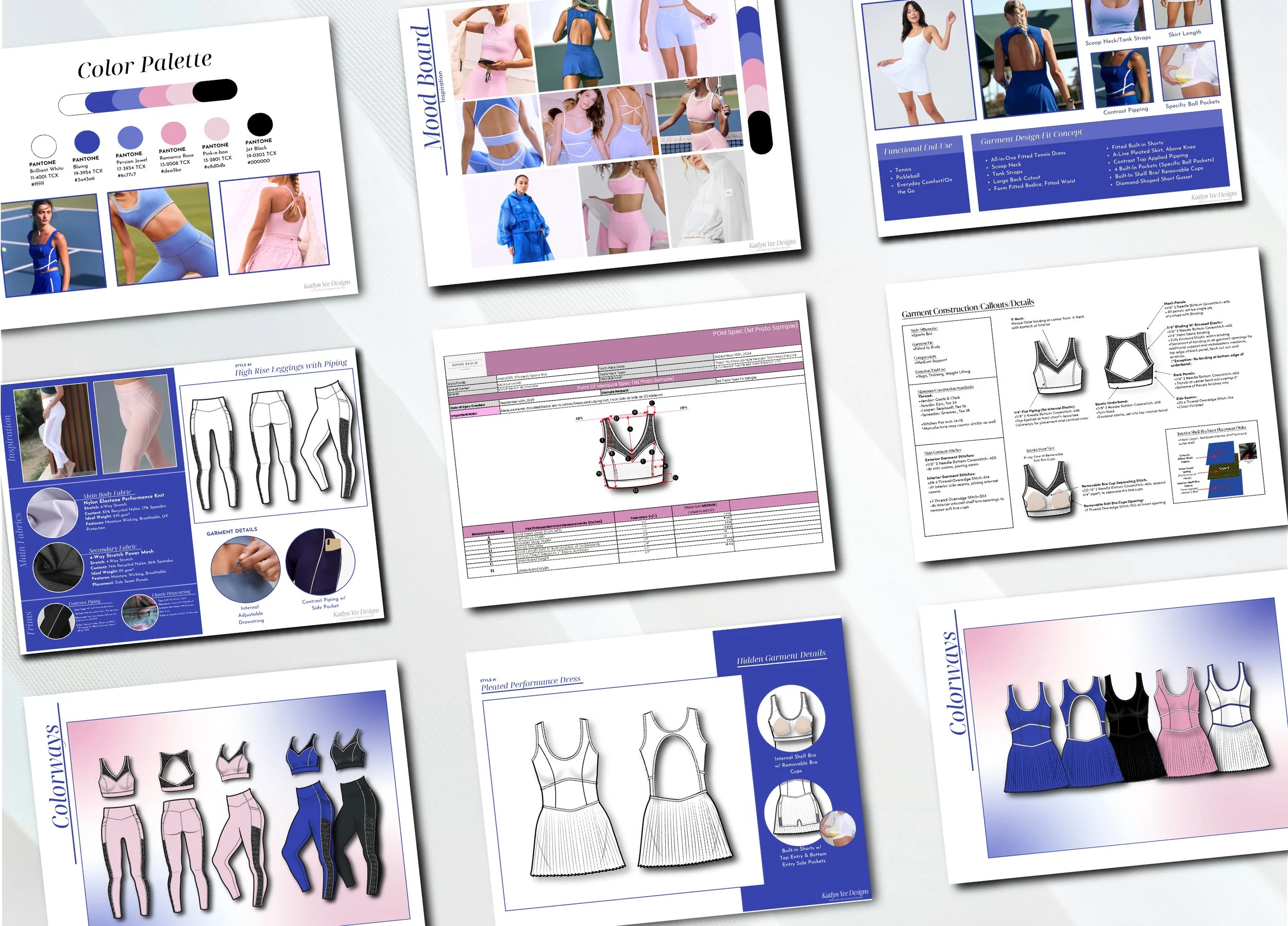 Activewear Designs And Tech Packs