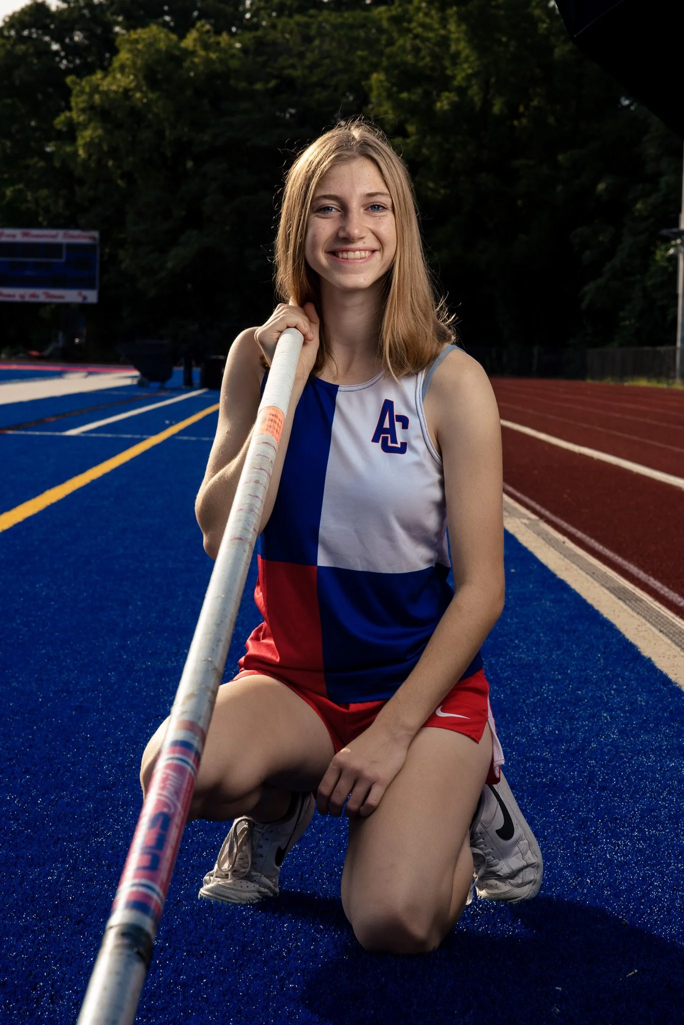 Madeline’s senior experience photoshoot at Alexandria City High School.