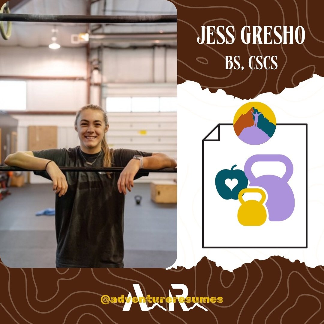 Jess Gresho is a strength coach/personal trainer for outdoorsy people. She focuses on helping people get functionally stronger through a full range of motion so they can feel more confident doing the activities they love while being less likely to ge