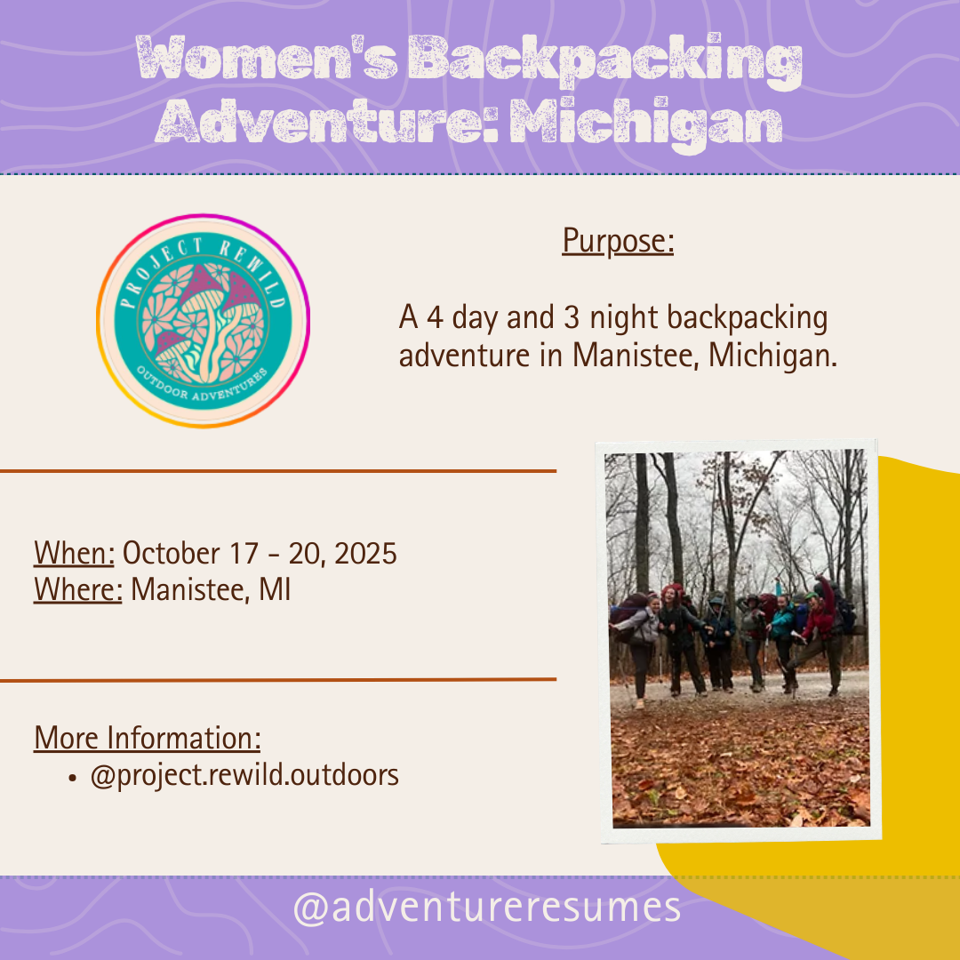 Women's Backpacking Adventure: Michigan