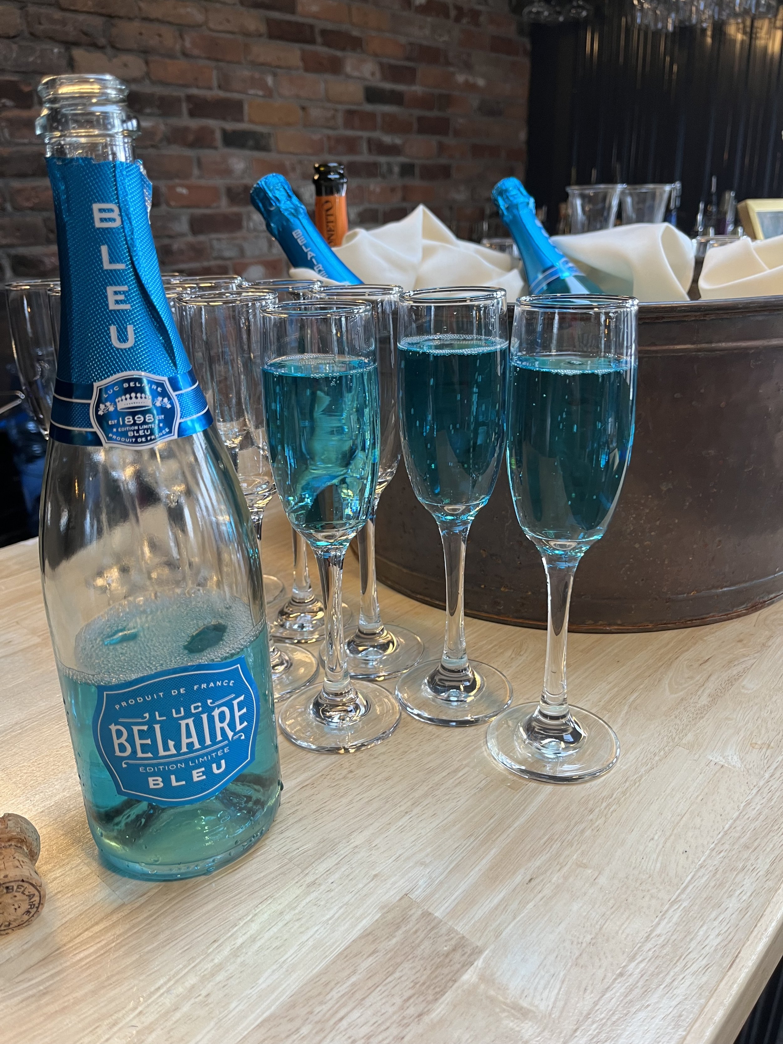 Blue Champagne for Gender Reveal